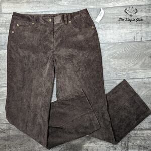 New Directions Straight Leg Corduroy Pants Size 12